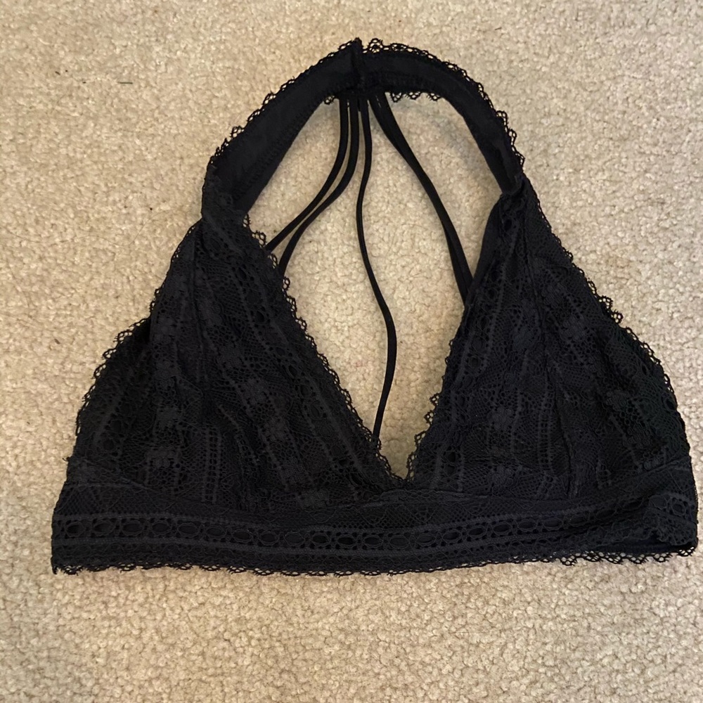 Black lace bralette